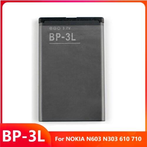 Original Replacement Phone Battery BP-3L For NOKIA N603 N303 610 710 BP-3L Genuine Rechargable Batteries 1300mAh