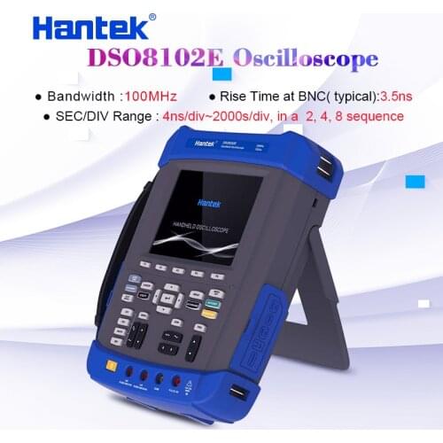 Hantek DSO8102E 2CH 100MHz 6 in 1 Oscilloscope/Recorder/DMM/ Spectrum Analyzer/Frequency Counter/Arbitrary Waveform generator