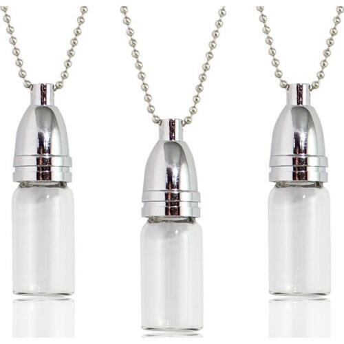 2PCS 23x11/28x11/35x11MM Mini Aroma bottle Pendant Necklace Perfume Bottle Pendant Diy Pendant Necklace