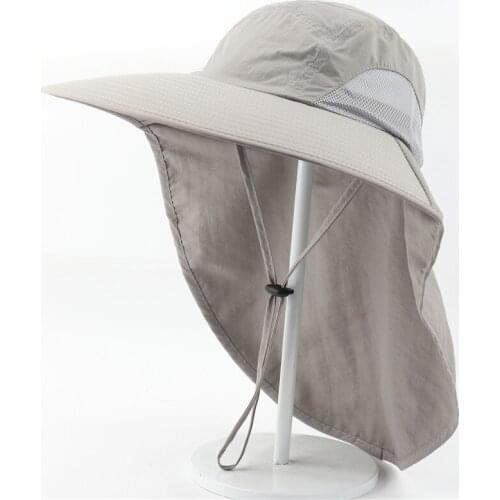 Multicolor Summer Womens Hat Bucket Hat Breathable Mesh Shawl Sunshade Anti-UV Beach Hat Mens Waterproof Panama Fishing Cap