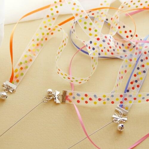 Pet Long Rod Teaser Cat Toy Interactive Cat Playing Exercise Wand Toy With Colorful Dots Ribbons