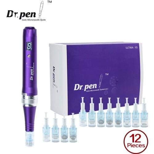 Authentic Dr. pen Ultima X5 With 12 pcs Cartridge Wireless Microneedeling pen Mesotherapy For bb glow Facial Care machine