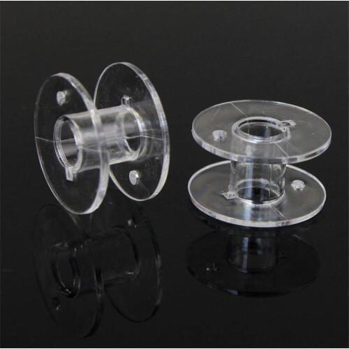 10Pcs Clear Empty Bobbins Plastic Spools for Sewing Machine Sewing Threads Empty Bobbins Home Sewing Accessories 0512