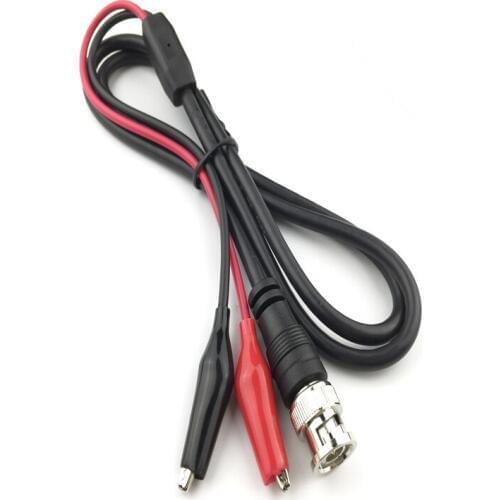 1M BNC Q9 Male Plug To Dual Alligator Clip Oscilloscope Test Probe Lead Cable wire harness