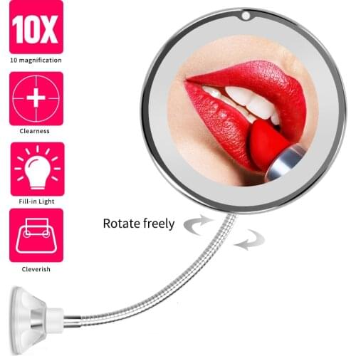 10X Folding Mirror Rotating Makeup Mirror 360 Degree My Flexible Mirror Magnifying Vanity Mirror Wall hanging Dropshipping