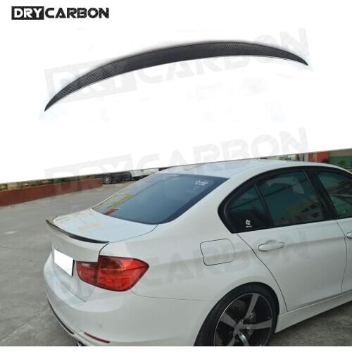 3 Series Carbon fiber rear spoiler Boot Trunk wings for BMW F30 F80 M3 320i 328i 335i 326D 2012-2018 FRP P Style Spoiler