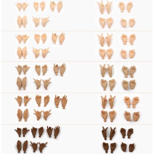 Joint body azone body male body hands handset A B white natural tan dark super black skin for blyth doll