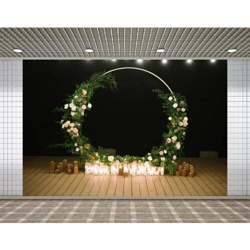 Lyavshi Wedding Photography Backdrop Marriage Night Outdoors Candles Propose Surprise Romantic Date Photo background Studio Prop