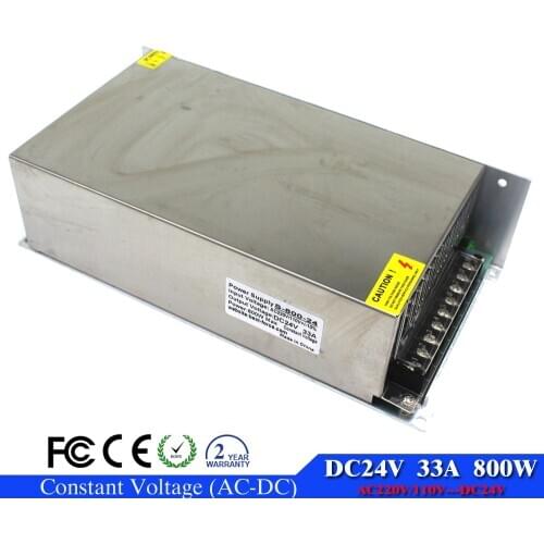 Universal Regulated 24V 33A 800W Switching Power Supply Led Lighting Driver Transformers 110 220V AC-DC 24v for Stepper CNC CCTV