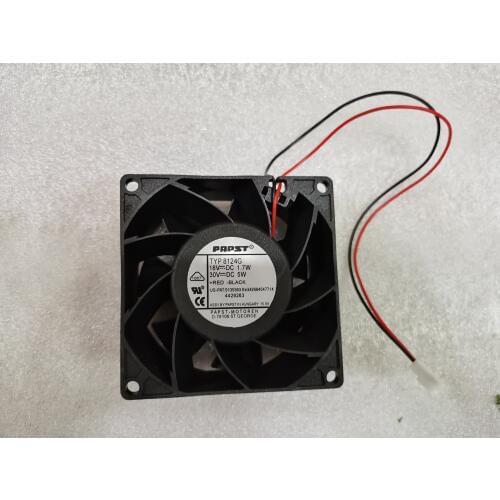ORIGINAL TYP 8124G 18V 1.7w 30V 5W high-end equipment axial flow fan 6 months warranty 2 wire leading out