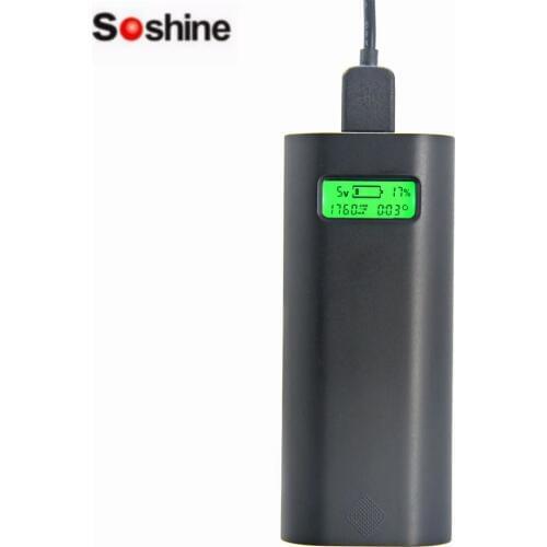 Soshine E4S 18650 LCD USB Mobile Charger Power Bank DIY Battery Power Charge Box for iPhone iPad iPod Android Smartphones