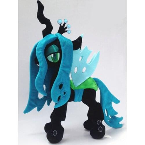 [ Funny ] Movies & TV 32cm little horse Queen Chrysalis plush toy high Quality soft PP cotton stuffed doll model baby kids toys