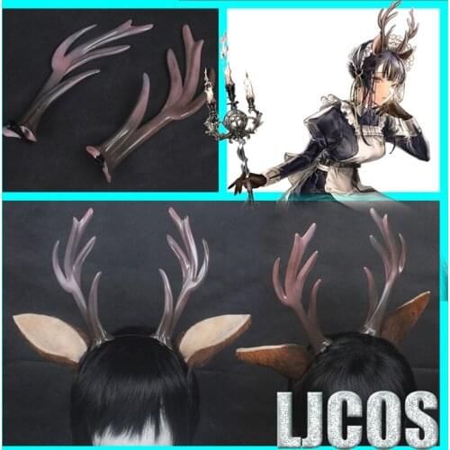 Game Arknights Tsukinogi Cosplay Horns Deer Horns Head Clip Ear Headwear Hairwear Cosplay Props Accessories Hair Clip Halloween