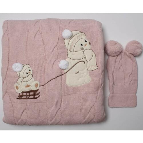 New Born Baby Winter Blanket Double Layer Plush Knitted Sweater Baby Blanket Models Best Baby Blanket Car Cover Bedspread