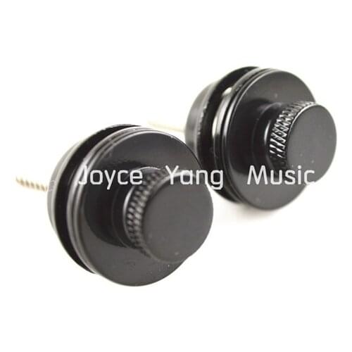 1 Pair of 2pcs Niko Black Flat Head Skidproof Electric Guitar Strap Locks Bass Straplocks Free Shipping Wholesales