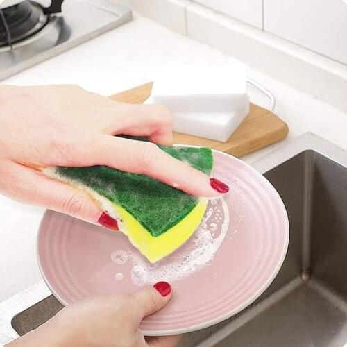 10/20Pcs Dishwashing Sponge Kitchen Cleaning Sponge Magic Sponge Rub Pot Rust Stains Sponge For Kitchen Accessories