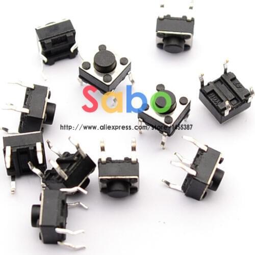 100pcs Tactile Push Button Switch Momentary Tact 6x6x5mm DIP Through-Hole 4pin