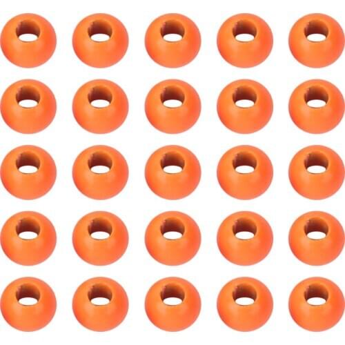 25Pcs Fly Tying Tungsten Alloy Beads Round Nymph Head Ball Fishing Tackle 6 Different Size Fishing Tackle For Fishing Lover