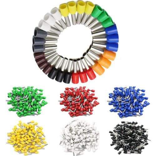400pcs/Pack Insulated Ferrules Terminal Block Cord End Wire Connector Electrical Crimp Terminator E0508 E7508 E1008 E1508 E2508