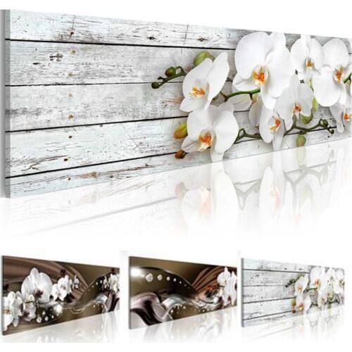 Diamond Painting White Orchid Flowers Rhinestone 5D DIY Diamond Embroidery,Cross Stitch,Diamond Mosaic Sale,wall Decor