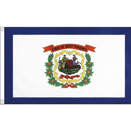Free Shipping xvggdg 90x150cm usa state West Virginia flag Polyester Flag with Brass Grommets 3 X 5 Ft