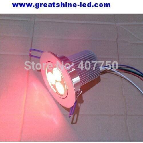 Free shipping to North America Wifi dmx control RGBW 3X4W led ceiling light DC 12V 5wires 10PCS/Lot used for dancing halls