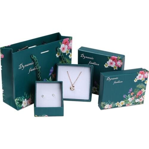 Ins Jewelry Paper Gift Boxes With Sponge Drawer Style For Earring Ring Necklace Bracelet Box Case Charm Jewelry Gift Packaging