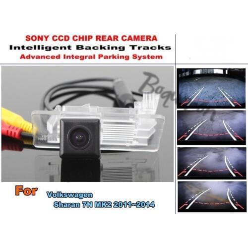 For Volkswagen VW Sharan 7N MK2 2011~2014 Intelligent Car Parking Camera / Tracks Module Rear Camera CCD Dynamic Tragectory