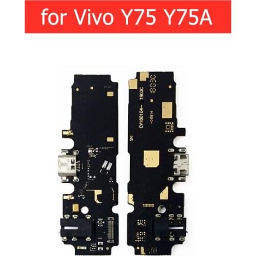For VIVO Y75 Y75A USB Charger Connector Flex Cable Microphone USB Charging Dock PCB Repair Spare Parts
