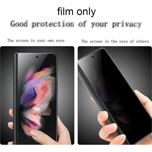 Full Cover Anti-Peeping Hydrogel Film Anti Screen Protector Applicable For Z Fold3 Soft Anti-peeping Protective