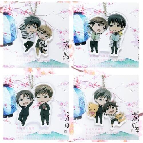 Rotten Girl Boy Junjou Romantica Takahashi Misaki Usami Akihiko keychain llavero Portachiavi Gift Collection Limited Edition