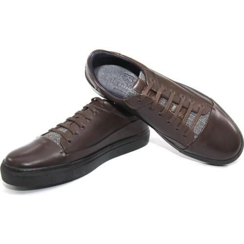 Premium Handmade Brown Sneakers, High Quality Calf Lether, Mens Designer Sport Shoes, Matching Jeans & Shorts, Street Fashion