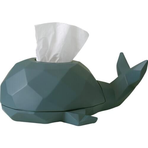 Brief abstract whale living room decorative tissue box Cute literary whale tissue box