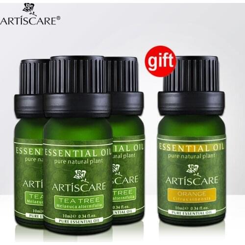 Buy 3 get 1gift powerful acne remover 100% Pure tea tree essential oil for acne treatment and shrink pore skin care tea tree oil