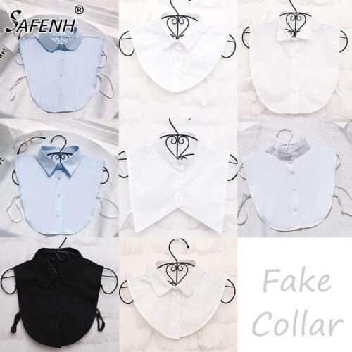 Fake False Collar Lapel Blouse Top Women Clothes Decor Women Cotton / Chiffon Fake Collar Detachable Solid Lapel Necklace Shirt