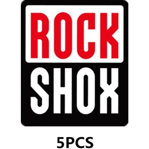 5PCS Rockshox Sticker For Bike Large Small ROCK SHOX Decal Cycling Bicycle Stickers Road Mountain Bicycle MTB Fork Frame Patch
