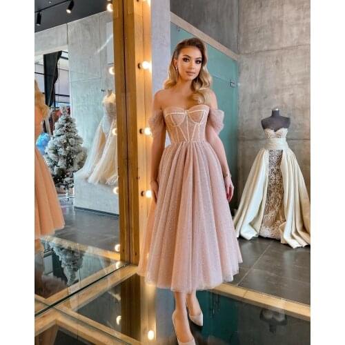 2021 New Short Prom Dresses With Boat Neck Celebrity Dresses Evening Dresses Robes De Cocktail Formal Dresses
