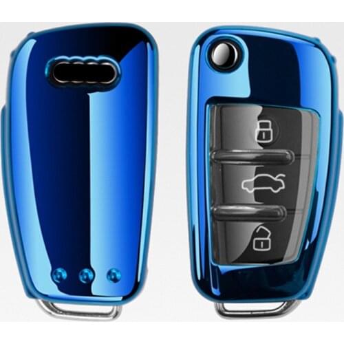 New TPU Car Remote Key Cover Soft Case For A1 A3 8P A4 B7 B8 B5 B9 B6 A5 Q7 Q5 A6 4F C6 C5 C7 C4 TT Q3 S3 A7 A8 C4 8N 8V 8L RS3