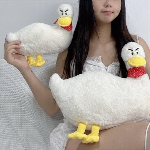 New style funny duck imitation rabbit hair soft plush hold pillow home adornment one set includes 4 pieces