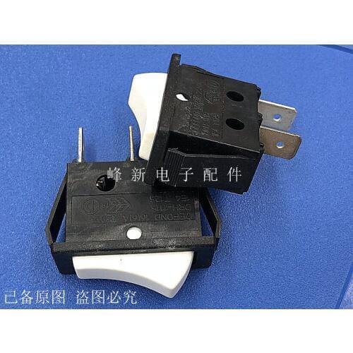 Original new 100% DRH-1115 2pin 2 gear 32*14 rocker switch white button rocker power supply 16A250V