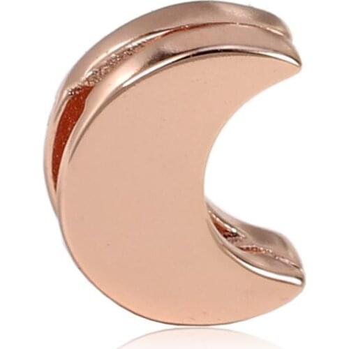Genuine 925 Sterling Silver Bead Charm Reflexions Rose Moon Clip Stopper Lock Beads Fit Women fashion Bracelet Diy Jewelry