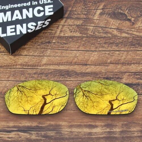 ToughAsNails Resist Seawater Corrosion Polarized Replacement Lenses for Oakley Encounter Sunglasses Gold Mirrored