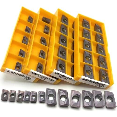 APMT1604 M2 VP15TF APMT1604 H2 VP15TF APMT1135 M2 VP15TFCarbide End Milling Tool CNC Milling Insert APMT1604PDER Turning Insert