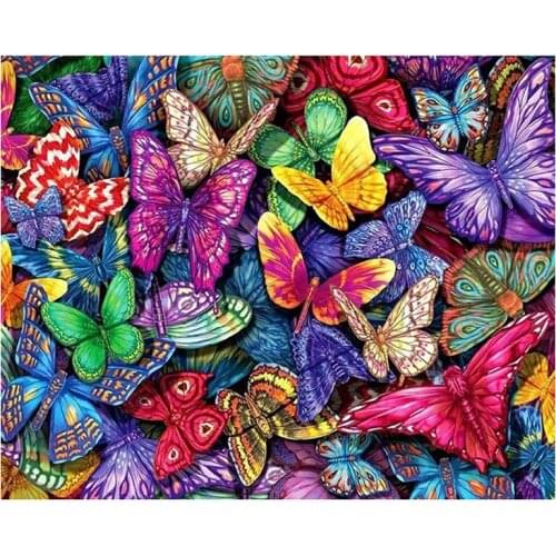 Paint By Numbers Art Oil Painting Butterfly Paradise Living Room Bedroom Home Decoration Wall Decoration