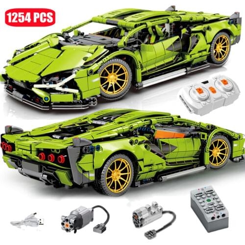 City High-Tech Famous Supercar Expert Sport Car Model Building Blocks MOC RC Technical Vehicle Bricks Assembly Toys For Boys