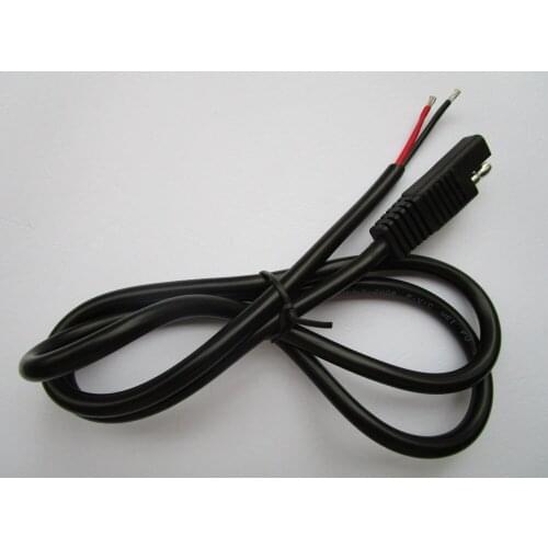 2 pcs SAE 2xmm^ Black Round Cable Quick Connect Disconnect Weatherproof 100cm