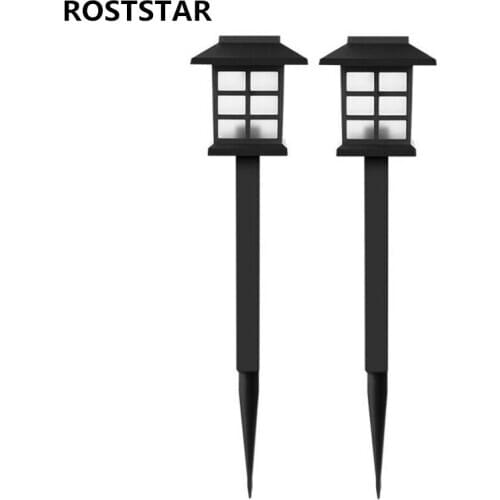 2PCS Modern Outdoor Waterproof Solar Lawn Light Creative Mini Small House Lamp Home Courtyard Garden Landscape Decoration Lamp