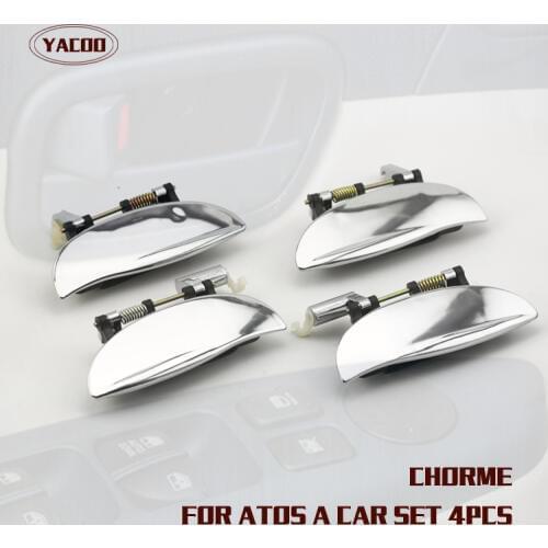 4PCS A CAR SET EXTERIOR DOOR HANDLE FOR HYUNDAI ATOS 01 / ATOS PRIME 01- / VISTO 01