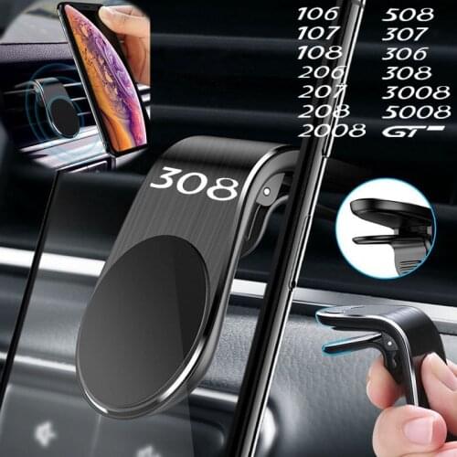 Car Magnetic Mobile Phone Holder Magnet for Peugeot GT GTLine 206 207 208 306 307 308 508 106 107 108 2008 3008 5008 Accessories