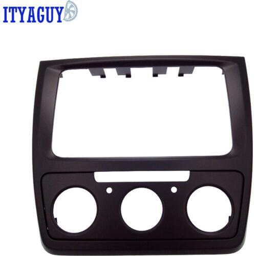 2DIN Car Radio Fascia For VW SKODA Yeti 2014 Manual AC CD DVD Stereo Panel Trim Kit Dash Installation Face Surround Frame